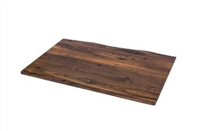 שולחן הרמה למשרד חשמלי שחור מעץ אגוז Live Edge 30x48x0.8 אינץ'